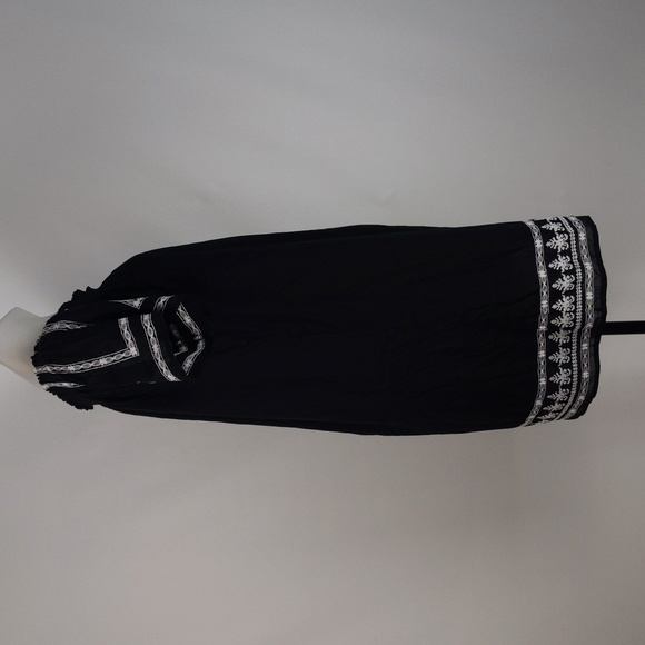 Jump Women's Dress Size 12 Black White Embroidered Shift Lined Short Sleeve NEW - Picture 7 of 10